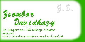zsombor davidhazy business card